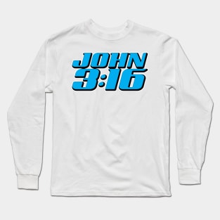 John 3:16 Bible Verse 2 White Version Long Sleeve T-Shirt